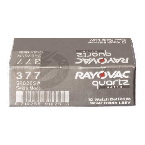 Rayovac silver oxide watch batteries.