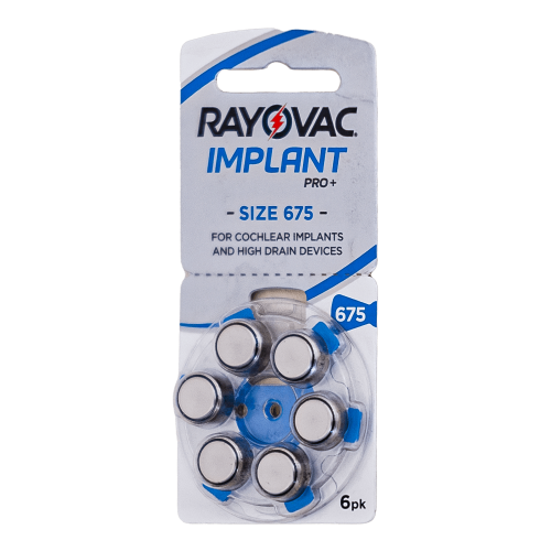 Rayovac Implant Pro+ hearing aids batteries.